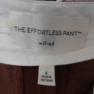 Wilfred (Aritzia) Effortless Pant | Dark Brown - Size 6